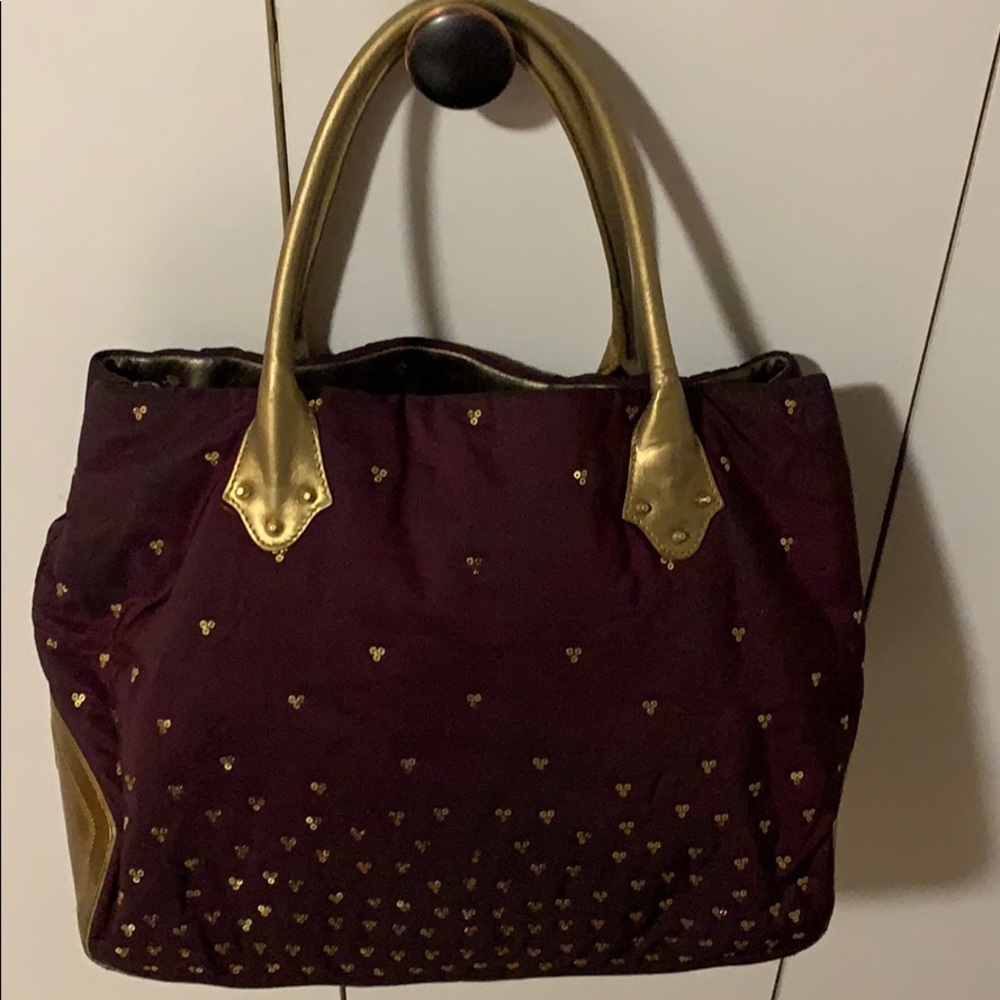 Tocca gold sequin studded tote handbag